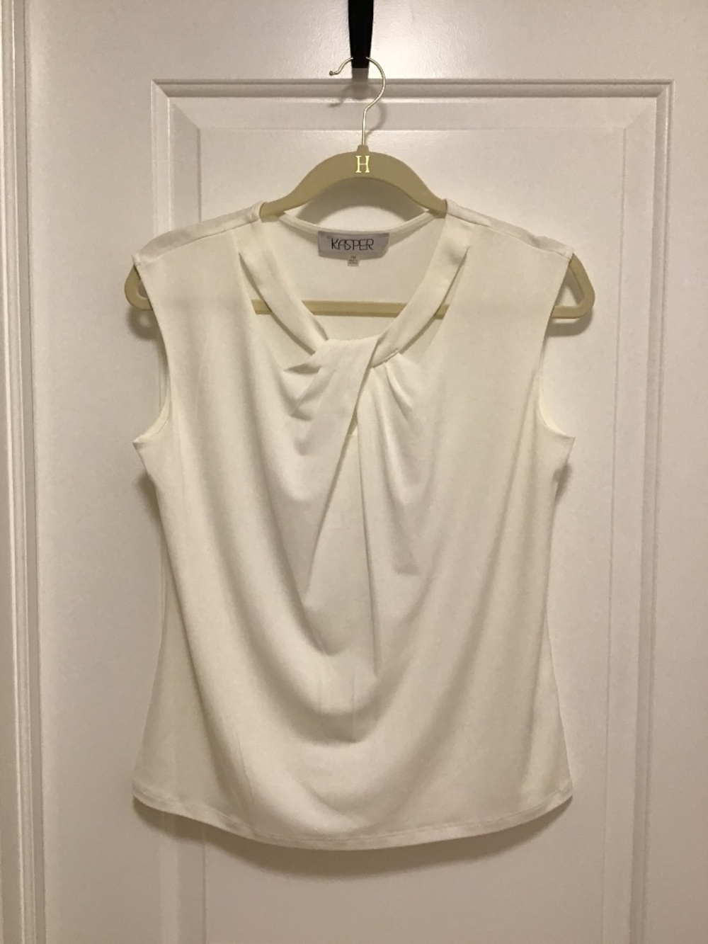 Kasper Ivory Shell - Size Petite Medium